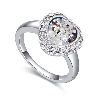 Picture of Austrian Crystal Ring - Heart Stone