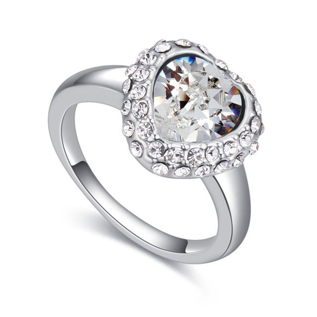 Picture of Austrian Crystal Ring - Heart Stone