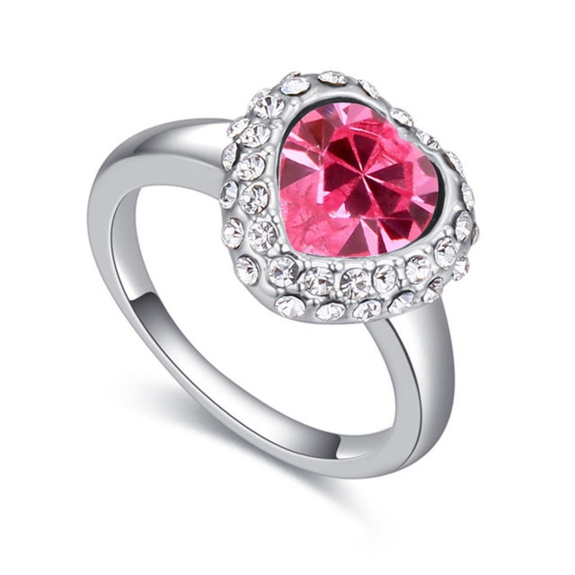 Picture of Austrian Crystal Ring - Heart Stone