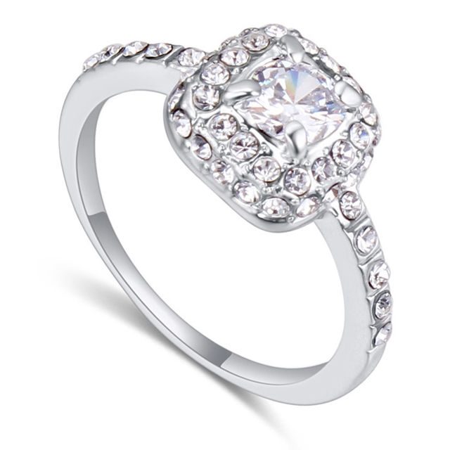 Picture of Austrian Crystal Ring - Mini Stones Around Main Stone