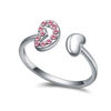 Picture of Austrian Crystal Ring - Two Hearts Across