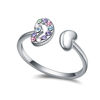Picture of Austrian Crystal Ring - Two Hearts Across