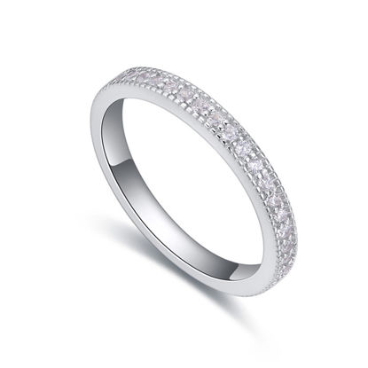 Picture of S925 Silver Ring - Simple With Mini Stones