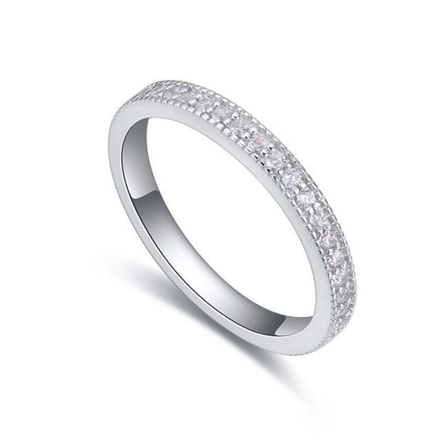Picture of S925 Silver Ring - Simple With Mini Stones