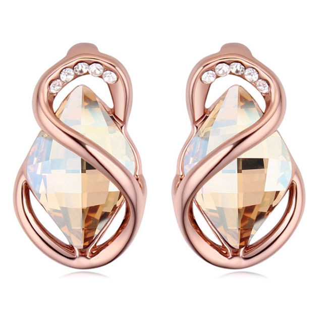 Picture of Austrian Crystal Earrings - Stone Surrounded