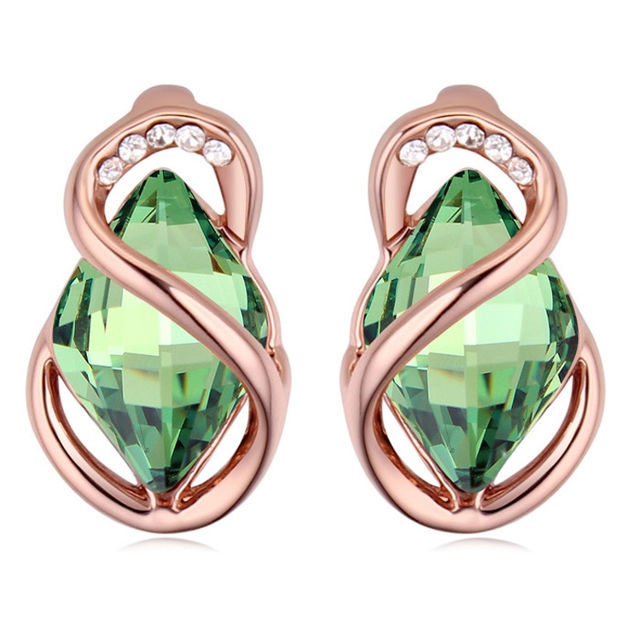 Picture of Austrian Crystal Earrings - Stone Surrounded