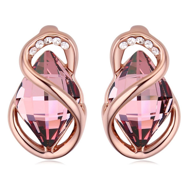 Picture of Austrian Crystal Earrings - Stone Surrounded
