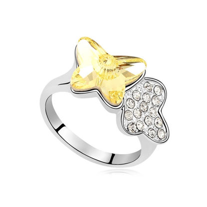 Picture of Butterfly Couple  Crystal Mosaic Ring