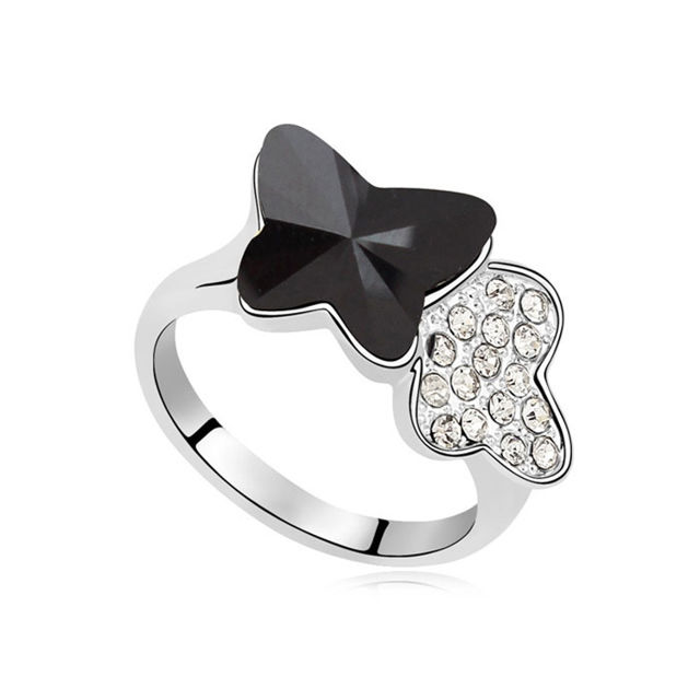 Picture of Butterfly Couple  Crystal Mosaic Ring