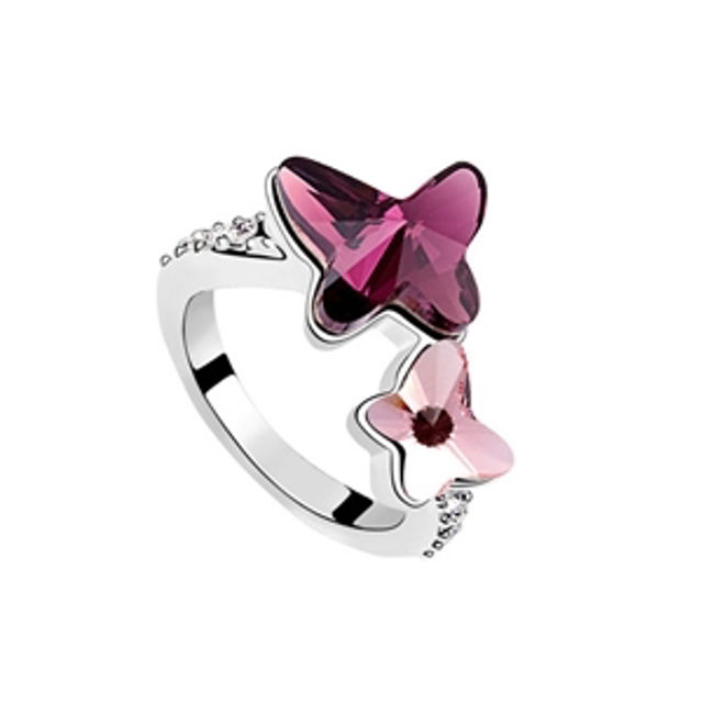 Picture of Butterfly Lovers  Crystal Mosaic Ring