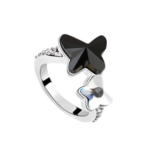 Picture of Butterfly Lovers  Crystal Mosaic Ring