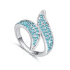 Picture of Two Leaves Crystal Mosaic Ring