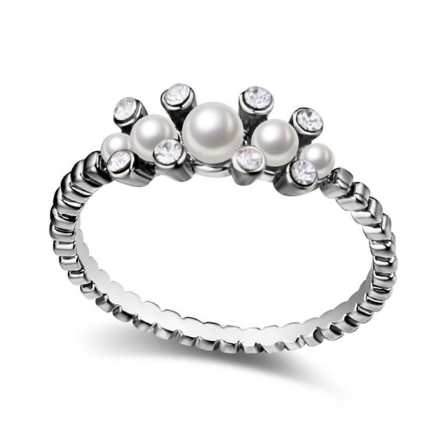 Picture of Flower in Dream  Crystal Mosaic Pearl Ring