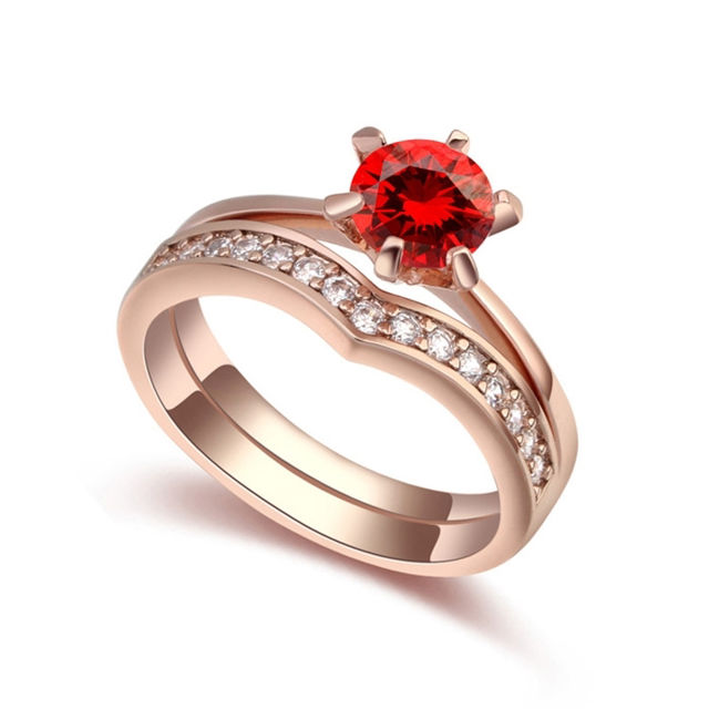Picture of Sweet Companions Micro zircon Lovers Rings