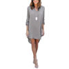 Picture of Justyling Autumn Long-Sleeve V-neck Stylish Chiffon Dress