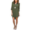 Picture of Justyling Autumn Long-Sleeve V-neck Stylish Chiffon Dress