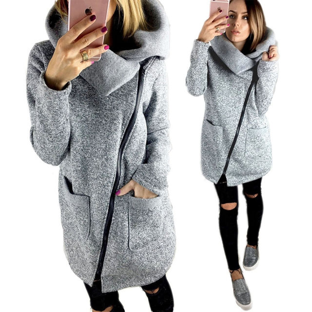 Picture of Women's Fashion Slanted Zipper Jacket