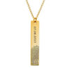 Picture of Fingerprint Engraved Vertical Bar Necklace in 925 Sterling Silver