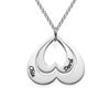 Picture of Personalized Double Heart Necklace in 925 Sterling Silver