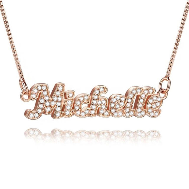 Picture of Personalized Name Neckalce With Shining Zircon Stone