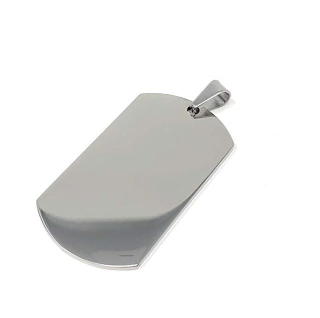 Picture of Personalized Custom Photo High Polished Color Engraved Dog Tag Necklace