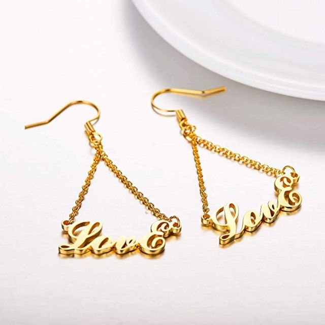 Picture of Personalized Name Earrings in 925 Sterling Silver