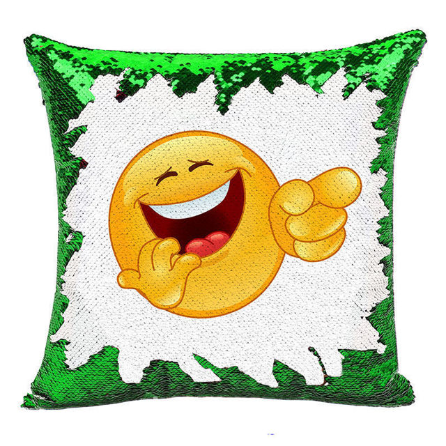 Picture of Magic Cartoon Photo Sequin Pillow With Personalized Name in Various Styles