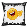 Picture of Magic Cartoon Photo Sequin Pillow With Personalized Name in Various Styles