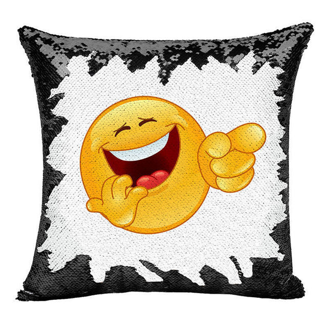 Picture of Magic Cartoon Photo Sequin Pillow With Personalized Name in Various Styles