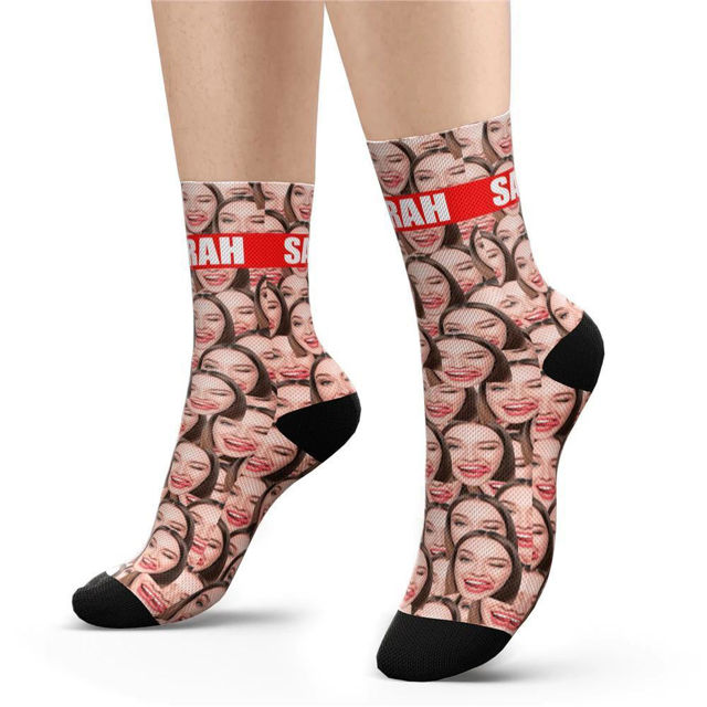 Picture of Custom One Face in Socks And Add Pictures And Name