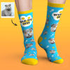 Picture of Custom Face Socks Colorful Candy Series Soft And Comfortable Cat Socks