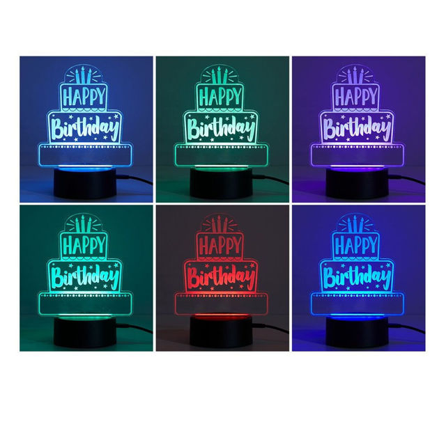 Picture of Custom Name Night Light With Colorful LED Lighting - Multicolor Bedtime Pray Night Light With Personalized Name