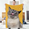 Picture of Custom Photo Blanket Custom Printy Pet Blanket Pets Art Portrait Pet Gifts