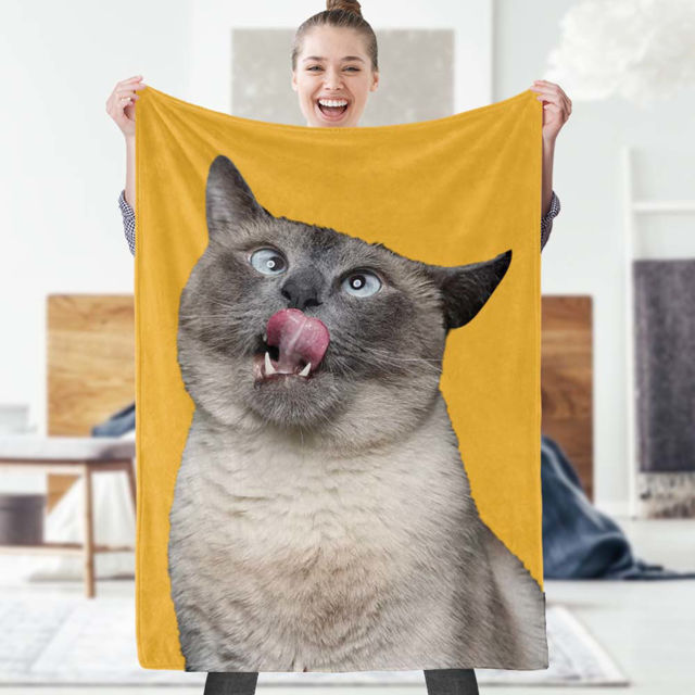 Picture of Custom Photo Blanket Custom Printy Pet Blanket Pets Art Portrait Pet Gifts