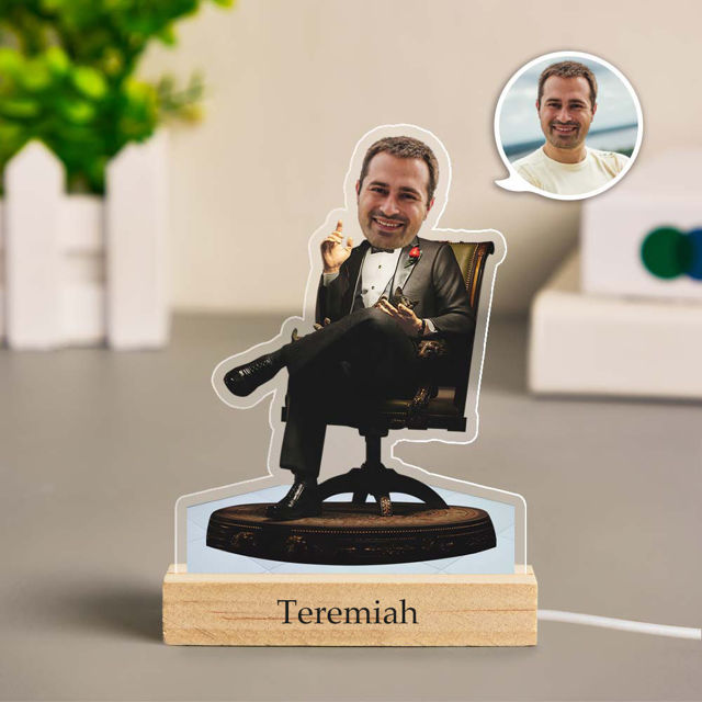 Picture of Custom Godfather Night Light Personalized Face Night Light Original Cool Gifts