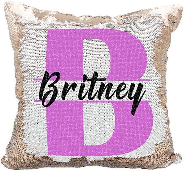 Picture of Personalized Name Magic Photo Sequin Pillow - Custom Sequin Pillow
