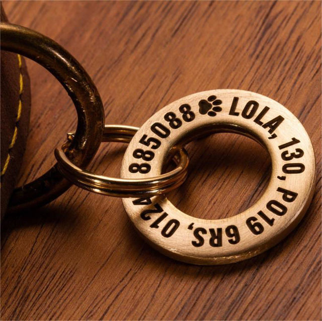 Picture of Personalized Annulus Dog Tag For Pets  With Telephone Number