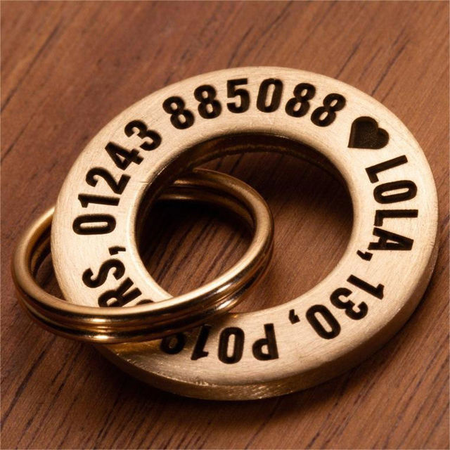 Picture of Personalized Annulus Dog Tag For Pets  With Telephone Number