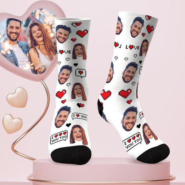 Picture of Custom Face Socks for Couple's - Colorful