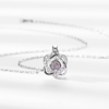 Picture of Projection Engraved Two Love Heart Necklace Perfect Gift