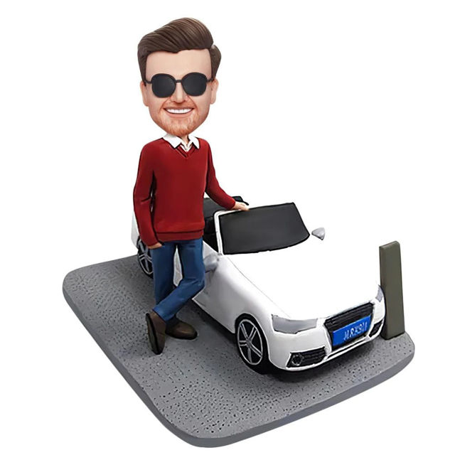 Picture of Custom Bobbleheads: Men's Personalized Car| Personalized Bobbleheads for the Special Someone as a Unique Gift Idea