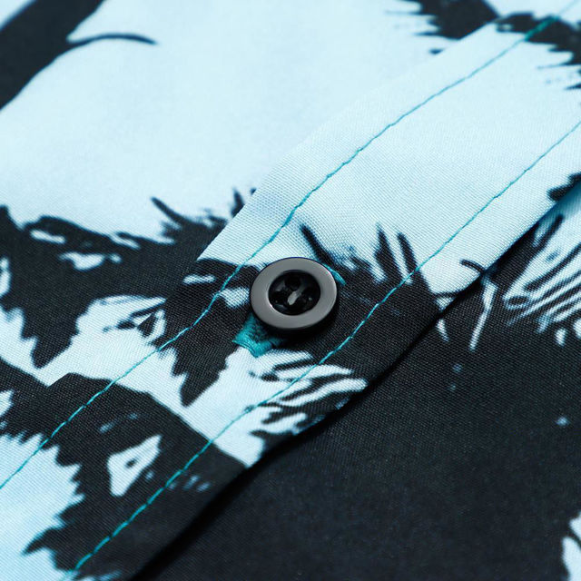 Picture of Custom Face All Over Print Hawaiian Shirt Cool Green leaves