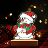 Picture of Cartoon Reindeer Snowman Night Light with Irregular Shape - Personalized It With Your Kid's Name