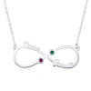 Picture of Custom 2 Names Infinity Necklace in 925 Sterling Silver