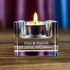 Picture of Custom 3D Photo Crystal Candle Holder - Personalized Crystal Candle Holder with Photo and Text