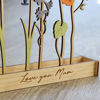 Picture of Personalized Wooden Family Birth Flowers - Grandma's Garden Sign - Mother's Day & Wedding Anniversary Gift