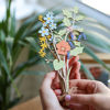 Picture of Personalized Wooden Family Birth Flowers - Grandma's Garden Sign - Mother's Day & Wedding Anniversary Gift