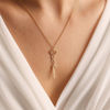Picture of Custom Name Necklace with Birth Flower - Flower Name Necklace - Best Gifts Wedding Necklace