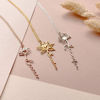 Picture of Custom Name Necklace with Birth Flower - Flower Name Necklace - Best Gifts Wedding Necklace