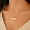 Picture of Personalized Birth Flower Disc Necklace - Mother's Day Gift Birth Flower Necklace - Unique Birthday Gift for Her - Birthday Gift for Her-Best Gift for Her